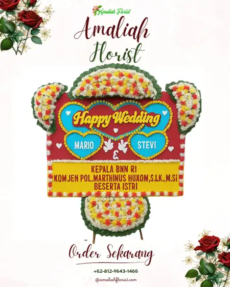 Papan Bunga Pernikahan Rawa Arum